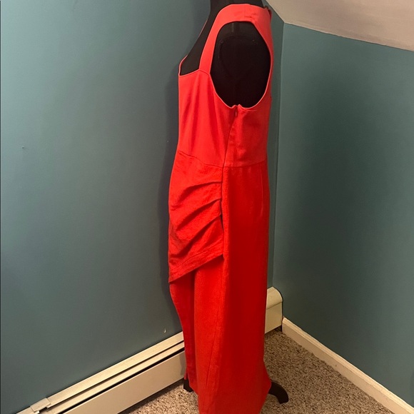 Anthropologie Maeve Squareneck Red Maxi Dress Size 12 AS IS - Picture 7 of 16
